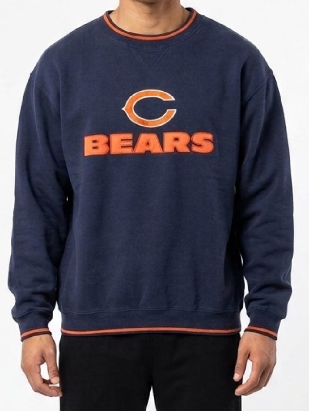 Vintage Style Y2K Reebok NFL Chicago Bears Pullover Crewneck Sweater Men's Large